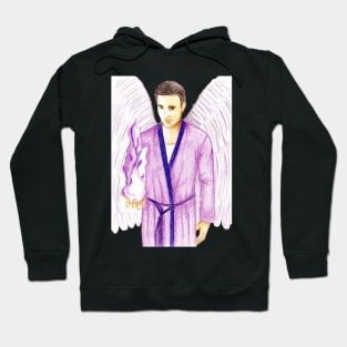 Archangel Zadkiel Keeper of the Violet Flame- Bright Red Hoodie